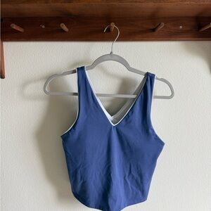 Jockey Navy V-Neck Workout Tank Top